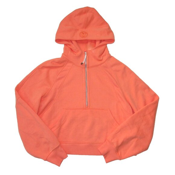 NWT Lululemon Scuba Oversized Half Zip in Coral Kiss Hoodie M/L - Picture 1 of 6